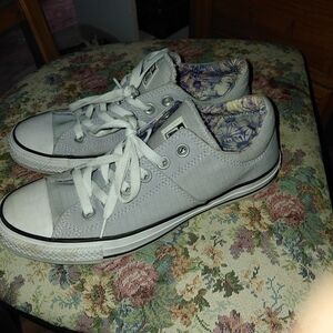 Gray Canvas Athletic Shoes